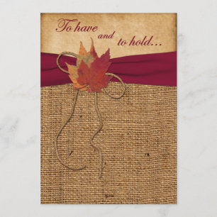 Feuilles d'automne, Faire-part de mariage de burla