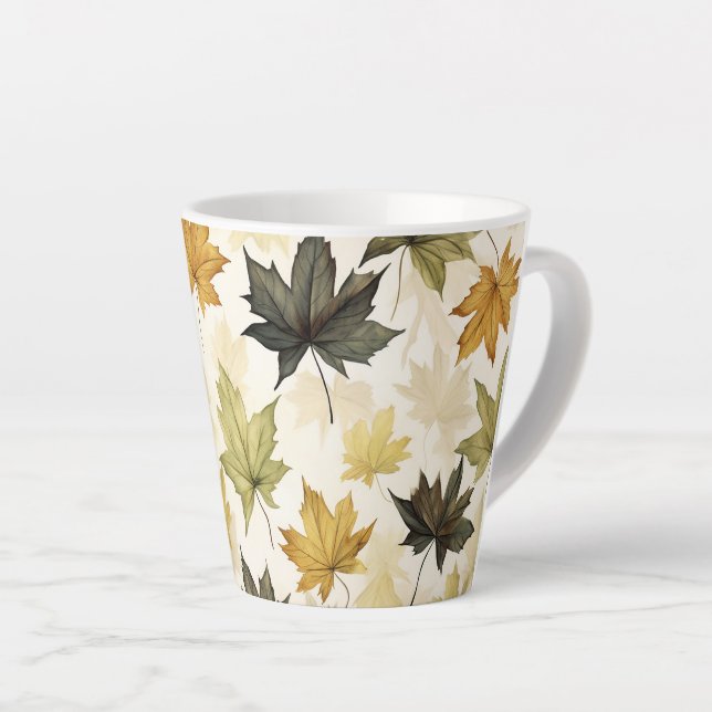 Feuilles d'automne Latte Mug (Angle droit)