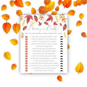 Feuilles d'automne - maman ou papa jeu de baby sho