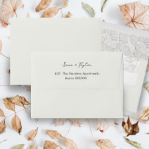 FEUILLES D'AUTOMNE MARIAGE ENVELOPPE