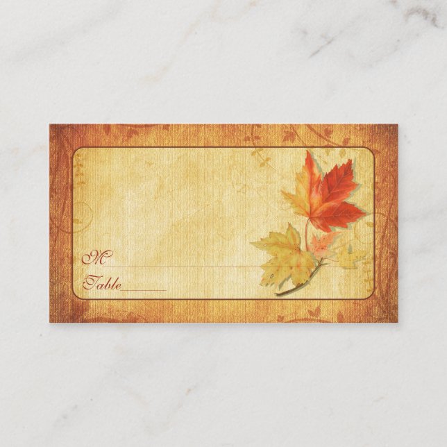 Feuilles d'automne - Occasion spéciale Cartes de l (Devant)