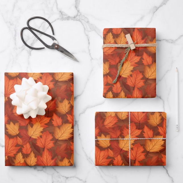 Feuilles d'automne orange (Recto)