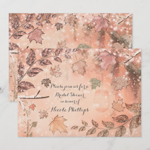 Feuilles D'automne Pailletées Invitations D'automn