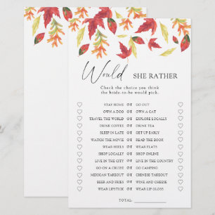 Feuilles d'automne - Plutôt jeu de baby shower pou