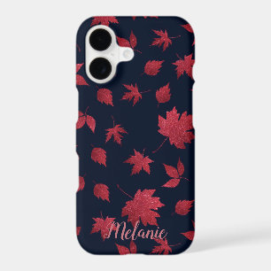 Feuilles d'automne rouges élégantes sur personnali