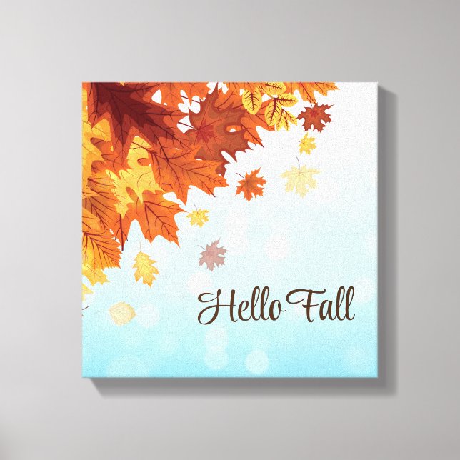 Feuilles d'automne toile enveloppée (Recto)