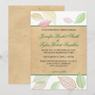 Feuilles d'automne translucides - Faire-part de ma