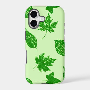 Feuilles d'automne - vert émeraude et vert citron