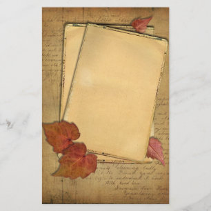 Feuilles d'automne vintages papeterie