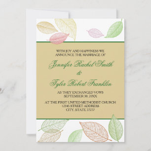 Feuilles de automne translucides - Faire-part de m