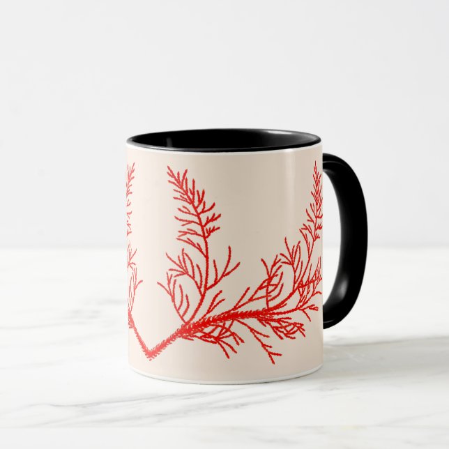 Feuilles de cèdre sur une Mug Combo (11 oz.) (Devant droit)