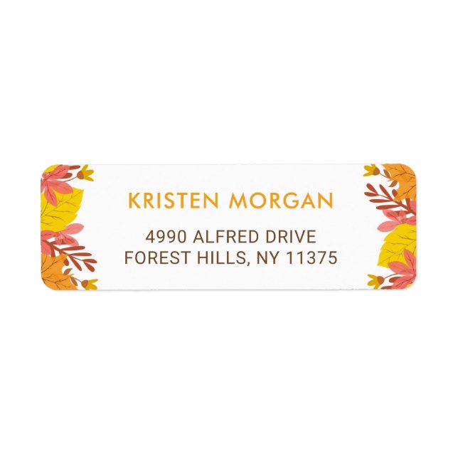 Feuilles de couleur orange jaune d'automne (Devant)