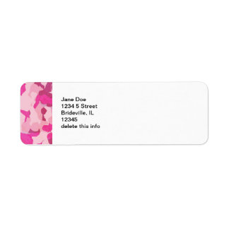 Feuilles de Étiquette de messagerie en Camo rose