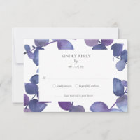 Feuilles de eucalyptus bleu violet Floral RSVP