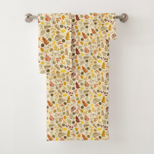 Feuilles de Fall Ginkgo et Motif d'olive
