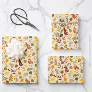 Feuilles de Fall Ginkgo et Motif d'olive