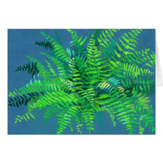 Feuilles de fougères, design floral, verdure, bleu