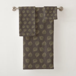 Feuilles de Jade sur fond marron
