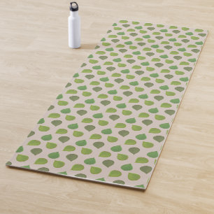 Feuilles de Jade sur Tapis de Yoga Beige