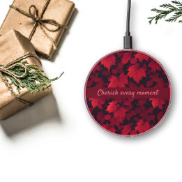 Feuilles de l'automne rouge vif