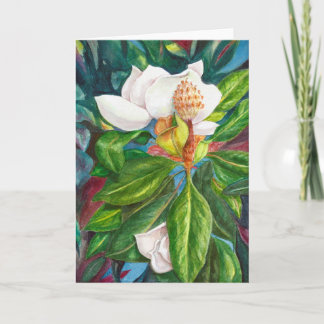 "Feuilles de Magnolia." Carte de voeux