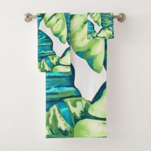Feuilles de Monstera Tropical et Banana Blue Green