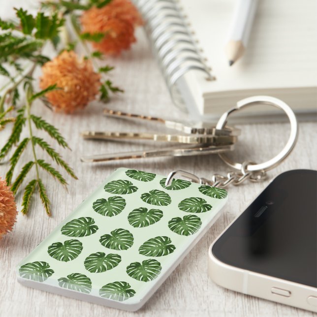 Feuilles de palmiers, Feuilles verts, Motif tropic (Devant droit)