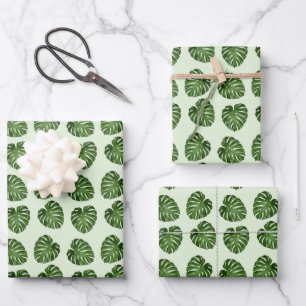Feuilles de palmiers, Feuilles verts, Motif tropic