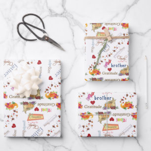 Feuilles de papier à envelopper Action de grâce