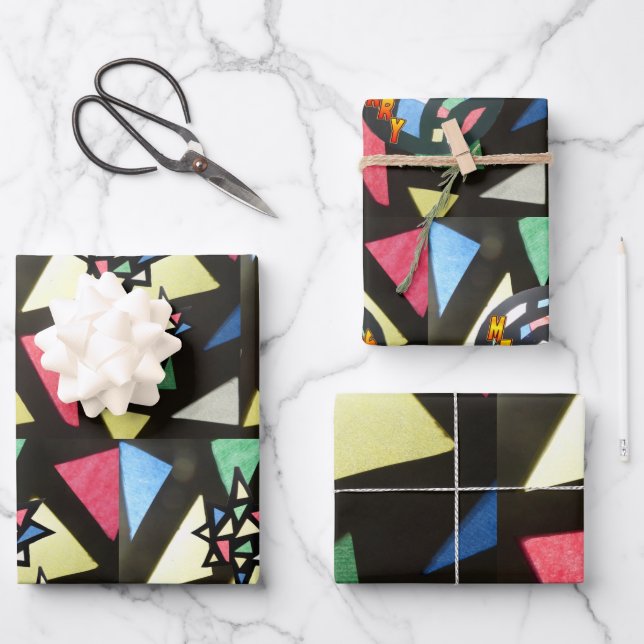 Feuilles de papier à envelopper X mas Motif en ver (Recto)