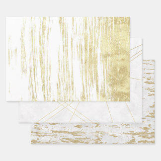 Feuilles de papier Abstraites d'enveloppement d'or