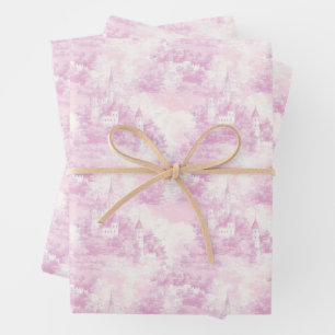 Feuilles de papier cadeau toile rose