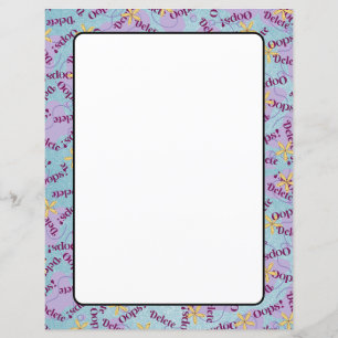 Feuilles de papier de 8,5 po x 11 po en OOPS fixes