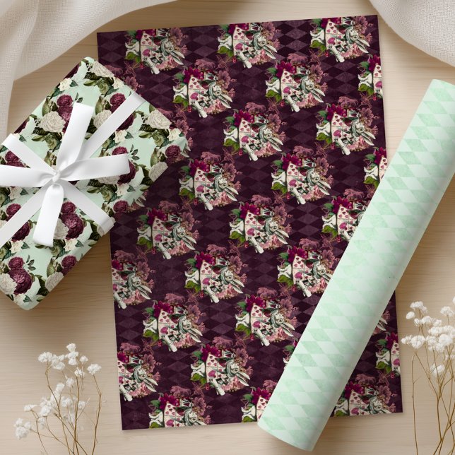 Feuilles de papier d'emballage Alice au pays des m (Créateur téléchargé)