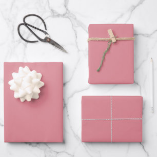 Feuilles de papier d'emballage couleur unie rose c