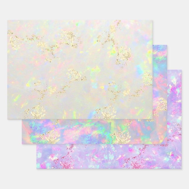 feuilles de papier d'emballage de conception de te (Lot)