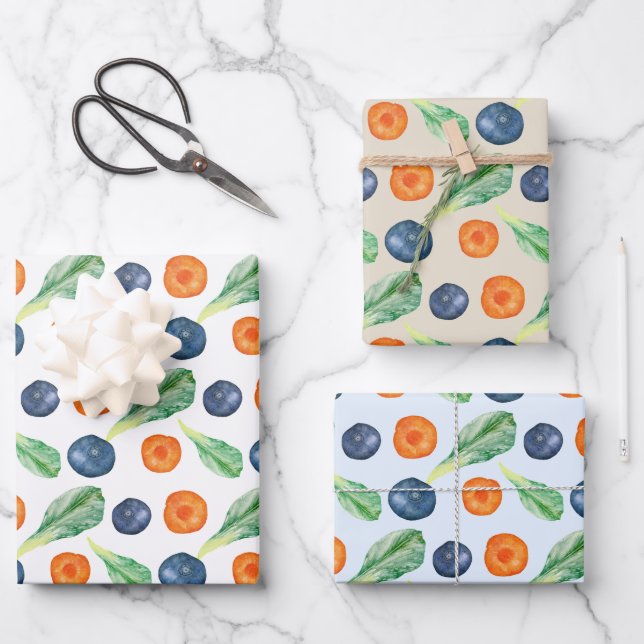 Feuilles de papier d'emballage de fruits et légume (Recto)