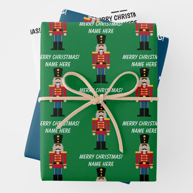Feuilles de papier d'emballage de Noël Nutcracker  (En situation)