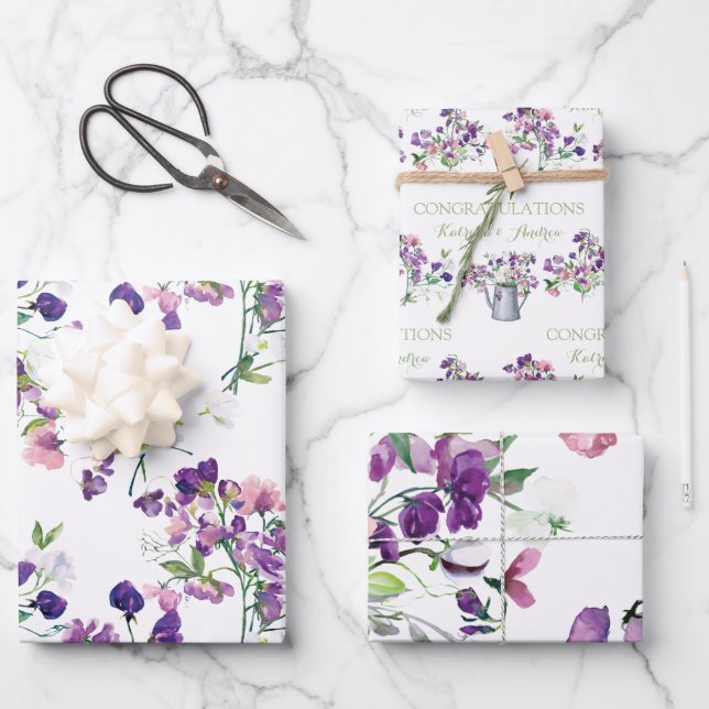 Feuilles de papier d'emballage Félicitations Petit (Recto)