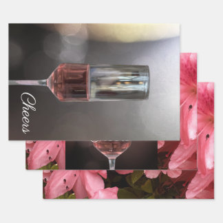 Feuilles de papier d'emballage Fleurs de Vin