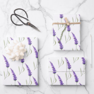 Feuilles de papier d'emballage lavande