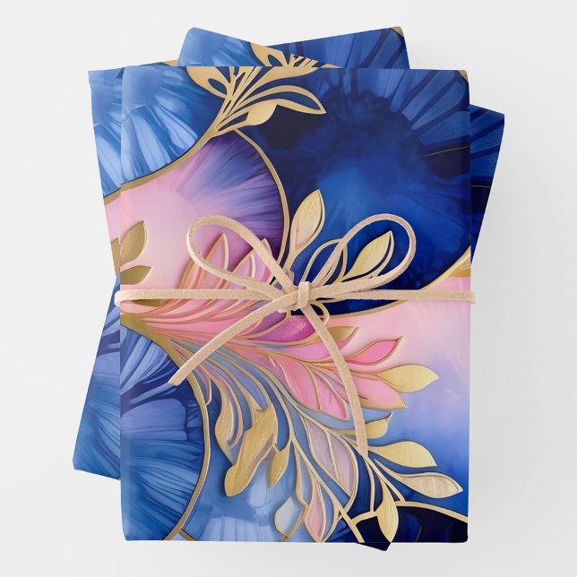 Feuilles de papier d'enveloppement Art déco coloré (Créateur téléchargé)
