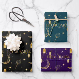 Feuilles de papier d'enveloppement cadeau Golden E