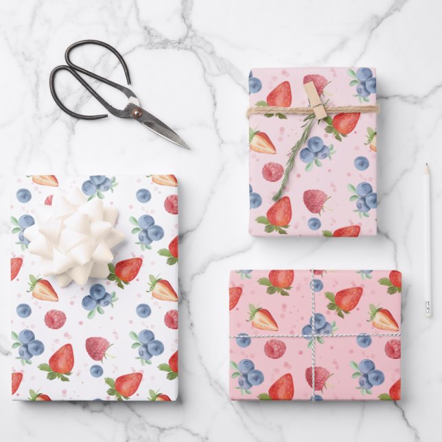 Feuilles de papier d'enveloppement d'anniversaire  (Recto)