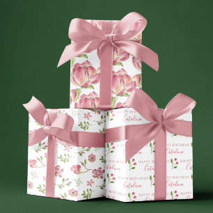 Feuilles de papier d'enveloppement d'anniversaire 