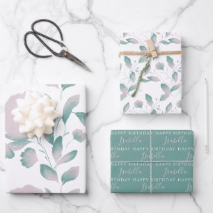 Feuilles de papier d'enveloppement d'anniversaire 