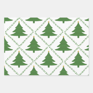 Feuilles de papier d'enveloppement d'arbre de Noël