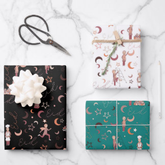 Feuilles de papier d'enveloppement de cadeaux Aïd,