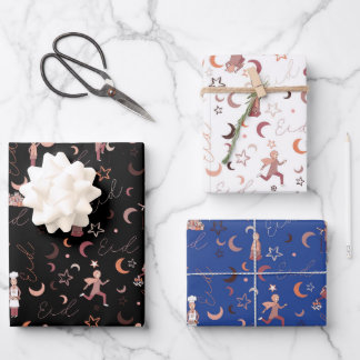 Feuilles de papier d'enveloppement de cadeaux Aïd,