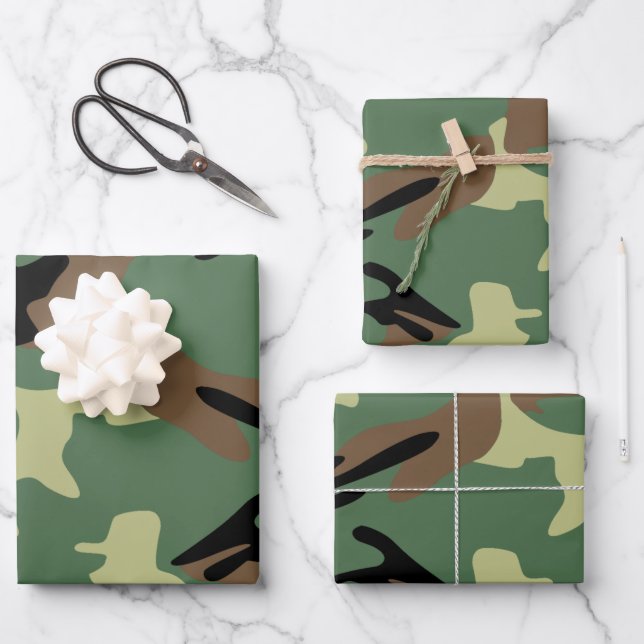 Feuilles de papier d'enveloppement de camouflage m (Recto)